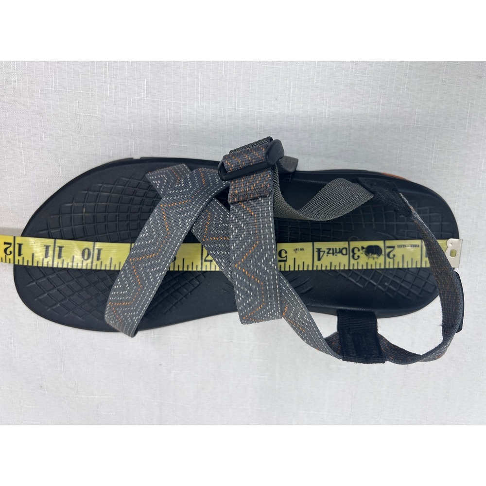 Chaco Z/Cloud Sandals Mens 12 Grey Orange Excellent Hiking Sport Strappy - Picture 8 of 10